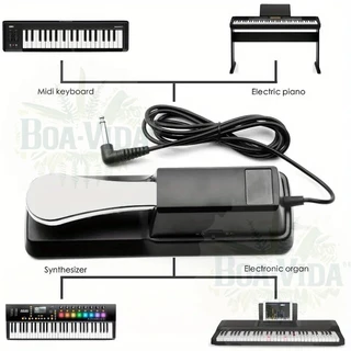 Pedal Sustain Universal para Teclado e Piano Digital