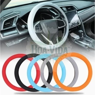 Capa protetora para volante universal de carro multicolorida de silicone flexível ultrafino sazonal de 36 a 40 cm em Oferta na Shopee