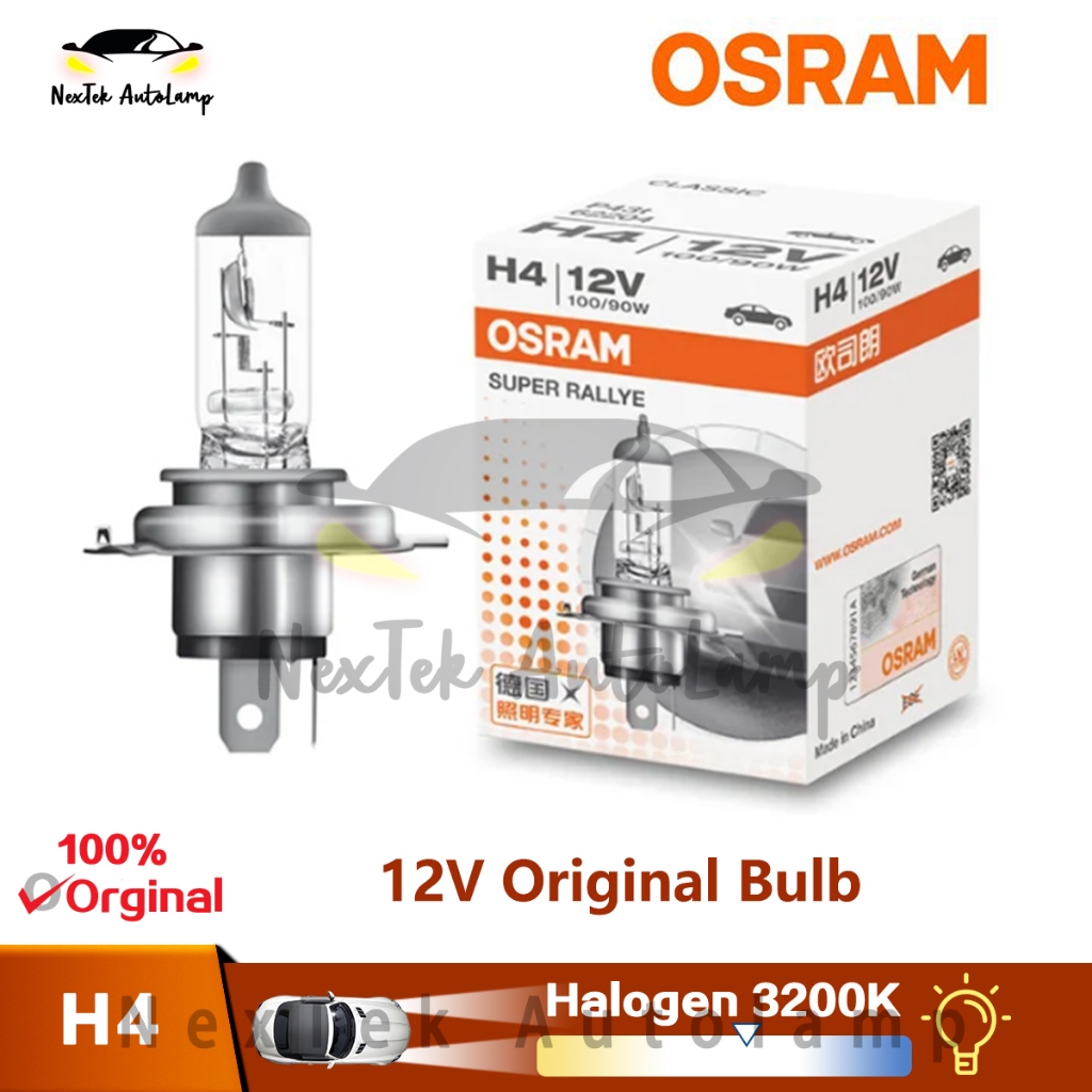 OSRAM Super Rallye H4 12V 100/90W 3200K Lâmpada original de farol ...