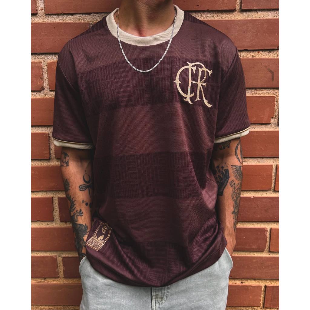 blusa flamengo marrom 24/25 camisa identidade