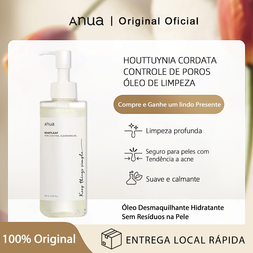 Anua Heartleaf Óleo Limpeza Para Controle De Poros Remoção De Cravos Profunda Removedor De Maquiagem