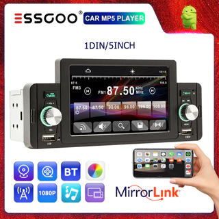 (Envio De São Paulo) ESSGOO 1 Din HD Touch Screen Rádio Para Carro 5 Polegadas Mirror Link Bluetooth MP5 Carplayer