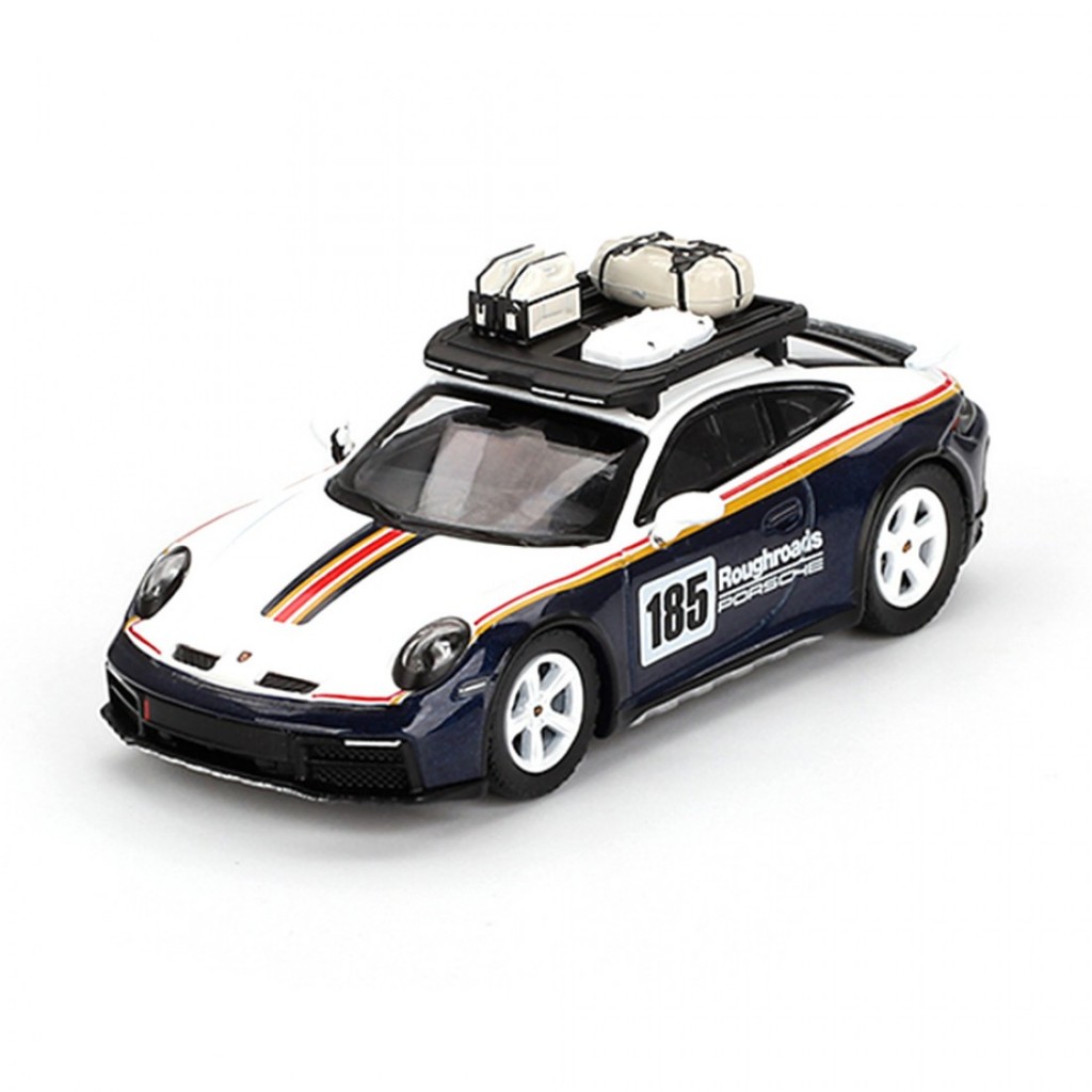 Mini GT MGT00805 805 1/64 Porsche 911 Dakar Rallye Design Pacote Branco Gencian Azul Metálico LHD RHD Diecast Escala Mod