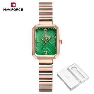 NAVIFORCE 5050 Poligonal Minimalista Shell Dial Relógio Feminino