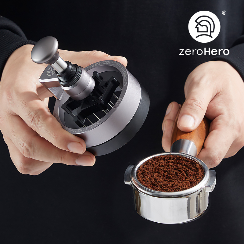 Hero Espada Agulha Distribuidor Italiano Café Em Pó Dispensador 58mm Rotativo Fácil De Pressionar Imprensa Martelo