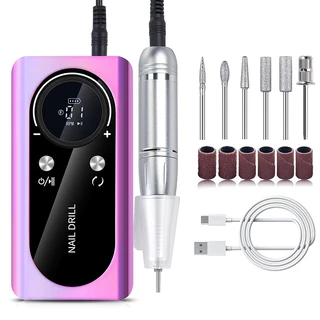 Polidor de Manicure recarregável, ferramentas de Manicure, cuidados com as unhas, máquina de Manicure roxa, removedor de