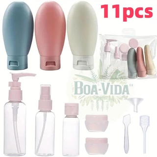 Travel Eleven-Piece Set Frasco Cosmético Frasco Cosmético Frasco Plástico Loção Frasco Toner Frasco Spray Shampoo Frasco