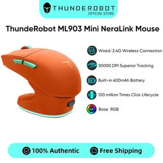 Mouse sem fio para jogos Thunderobot ML9mini NearLink Edition Tri-mode com dock de carregamento, PAW 3950Pro 8K leve