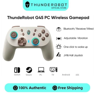 Controle de jogo Thunderobot G45 tipo Xbox, controle sem fio 2.4G com fio de três modos, joystick Hall Trigger Hall