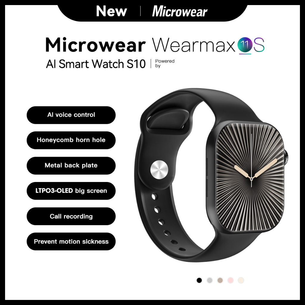 2025 Novo 4GB Microwear Série 10x2.08 Tela AMOLED ChatGPT Inteligência ...