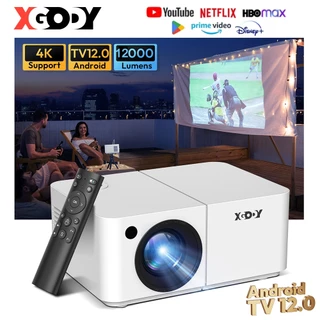 XGODY X2 Projetor 4K Full HD 1080P Inteligente Android 12 Aplicativo Integrado Bluetooth WiFi Portátil Ao Ar Livre Home