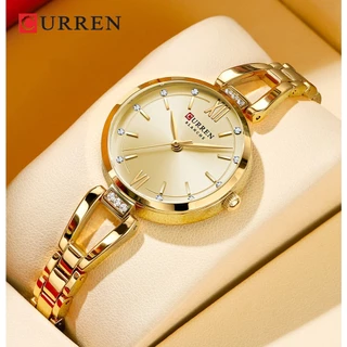 CURREN Moda Luxo design Requintado Elegante Lazer Quartzo Relógio Feminino À Prova D