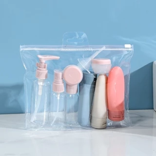 Travel Eleven-Piece Set Frasco Cosmético Frasco Cosmético Frasco Plástico Loção Frasco Toner Frasco Spray Shampoo Frasco
