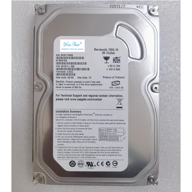 Para Seagate St380215um HDD De Mesa 7200 rpm 80G 3.5 PATA IDE 80 Gb ...