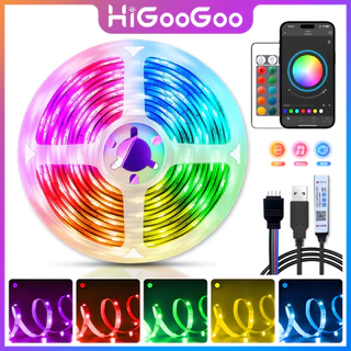 20M/10M/5M/3M APP Fita De Led RGB Com Controle Remoto E Bluetooth Música Luz Remoto Decorativa Para Quarto Sala TV