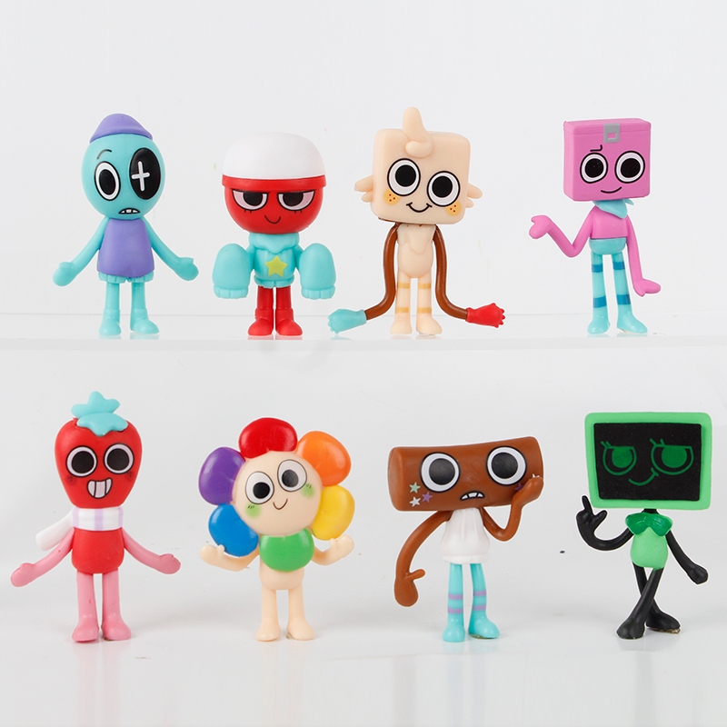 8 Pçs/Set Jogo De Terror Dandy's World Camarão Broto Goob Pebble