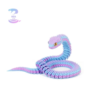Brinquedo De Cobra Impresso Em 3D Descompressão Flexível Articulado , Animal Requintado E Fofo Para Animais De Estimação em Oferta na Shopee