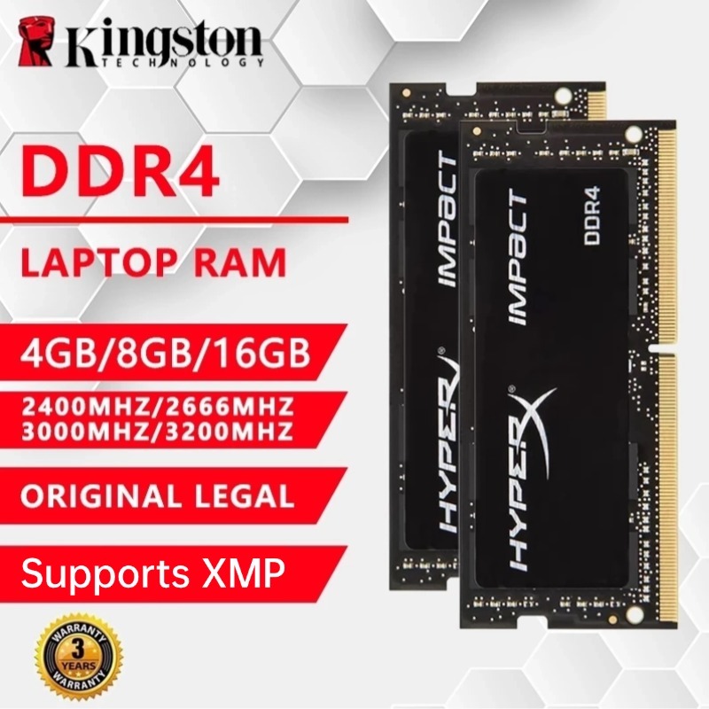 Kingston Hyperx 4GB/8GB/16GB Memória laptop RAM DDR4 2133/2400/2666/3200Mhz SODIMM FOR Notebook