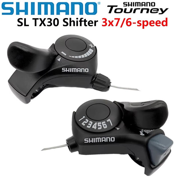 Shifter Shimano Tourney RV300 – 7 Vitesses, Noir, Pour Vélo
