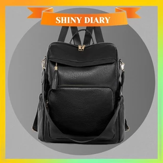 Mochila Casual de couro antirroubo de grande capacidade