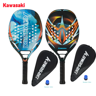 Raquete De Tênis De Praia Kawasaki B22 Rosto Macio De Fibra De Carbono E Vidro Com Bolsa Protetora