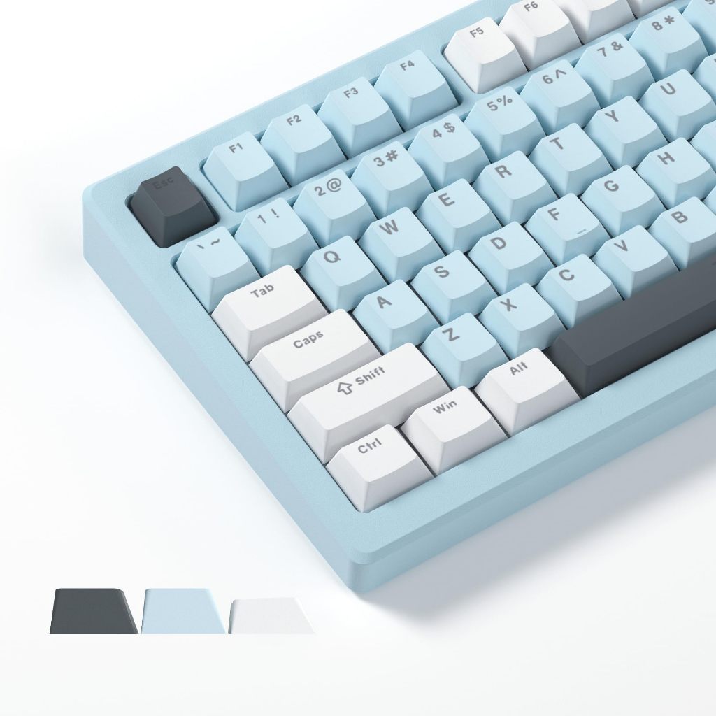 Lot De Touches PBT Shine-through Womier - Profil Cerise, Dégradé Violet - 130 Touches Pour Switches Cherry/Gateron MX