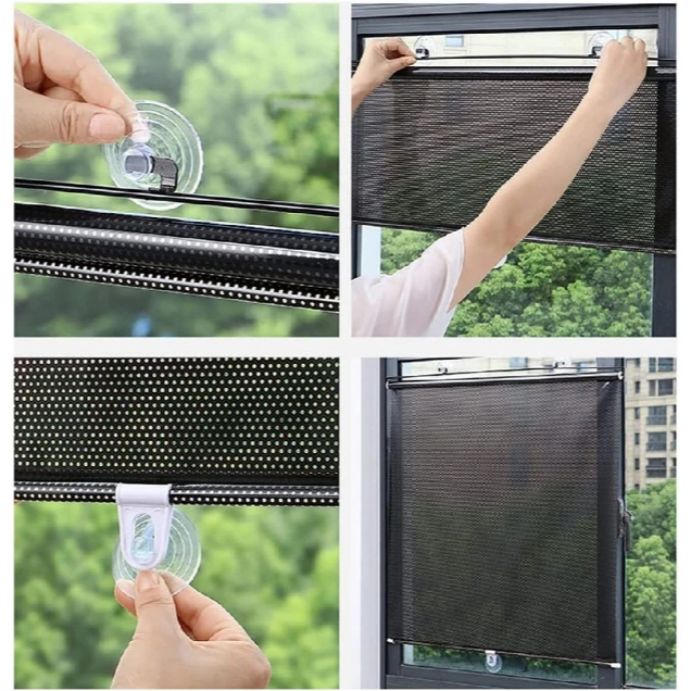 Cortina Persiana Blackout Ventosas Janela Sala Quarto Escritório 68x125cm