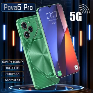 Smartphone 7.3 Polegadas Celular Pova6 Android Telefone 16 + 512GB