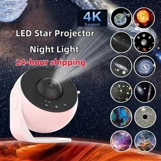 Projetor Estrela 13 Em 1 , Galaxy De Luz Noturna De Céu Estrelado 360 ° Lâmpada Giratória De Planetário Para Decoração D