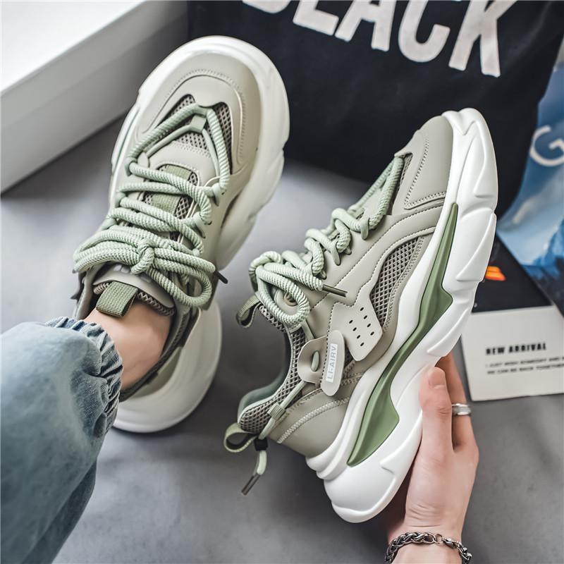 Nova Moda Masculina Malha Respirável Casual Tênis Tamanho 39-44