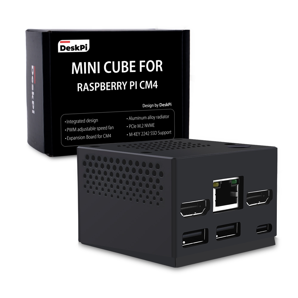 52Pi DeskPi Mini Cube Para Raspberry Pi Compute Module 4 CM4/CM5 Case ...