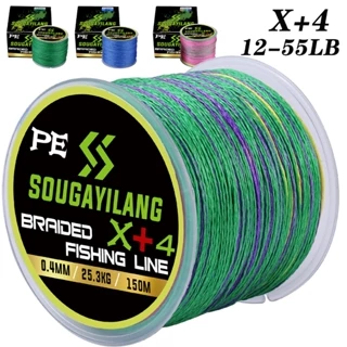 Linha De Pesca Sougayilang X4 Pe 150m 0.10-0.40mm Arraste Máximo 13.2lb-58.4lb