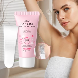 LAIKOU Japan Sakura Creme De Depilação Rápida 50g-Sem Irritação Removedor De Pêlos Para Axilas , Pernas , Barba-Fórmula em Oferta na Shopee