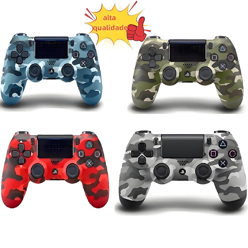 Controle Sem Fio Ps4 joystick Playstation Dualshock 4 Camuflagem Verde Opcional