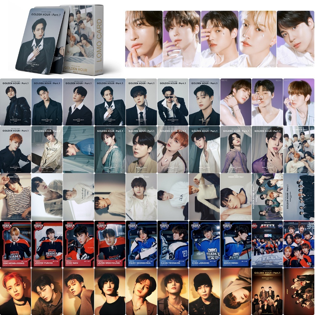 KPOP Cartões Fotográficos ATEEZ GOLDEN HOUR : Part . 2 LOMO Card