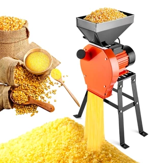 Moedor Elétrico De Grãos 7500W , Úmido Seco Comercial , Máquina De Pó De Espessura Ajustável De Milho