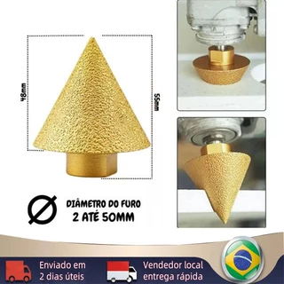 [BR Envio Imediato] Broca Cônica De Diamante Cortador De Furo Lixadeira 50mm M14