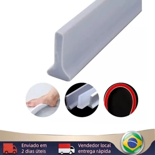 [BR Envio Imediato] Barreira De Água De Silicone Para Chuveiro De Pia De Cozinha De Banheiro