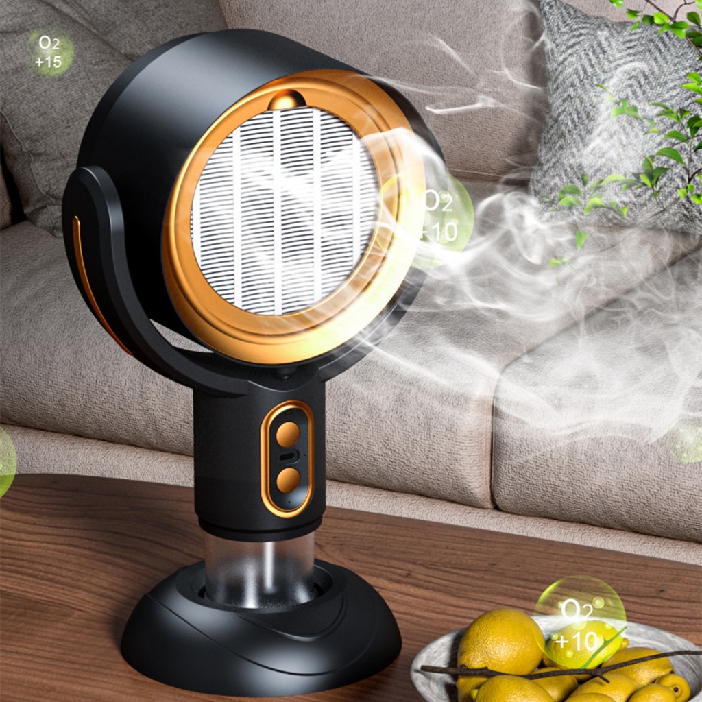 Exaustor De Mesa Portátil Com Íons Negativos Para Remoção De Fumaça , Desodorização , Esterilização E Purificação De Ar