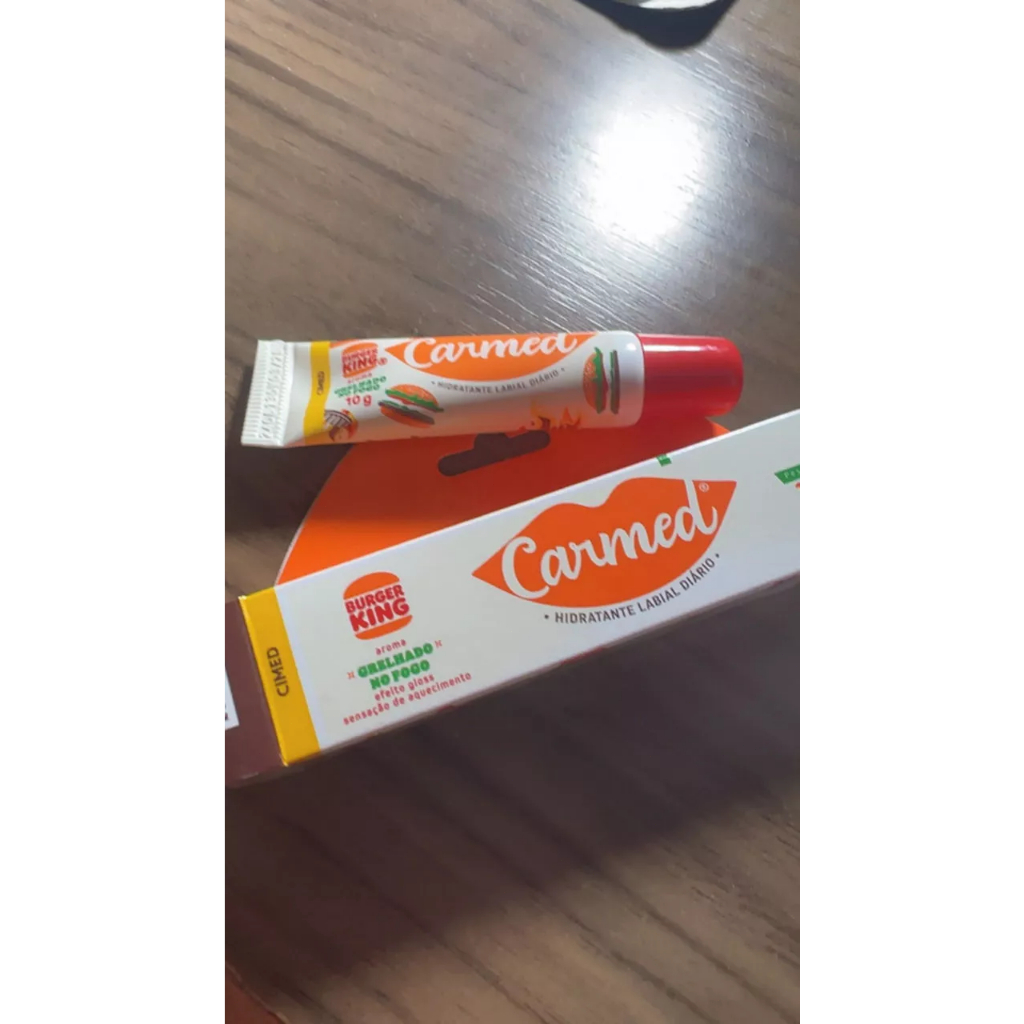 Hidratante Labial Carmed Burger King Sabor Grelhado no Fogo 10g - Edição Limitada