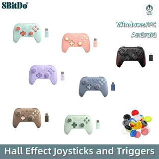 8BitDo Ultimate 2C Controlador Sem Fio Compatível Com Windows 10 11 Android Hall Efeito Joysticks Dispara Mito Preto Wukong C 2.4G Bluetooth Gamepad Para PC