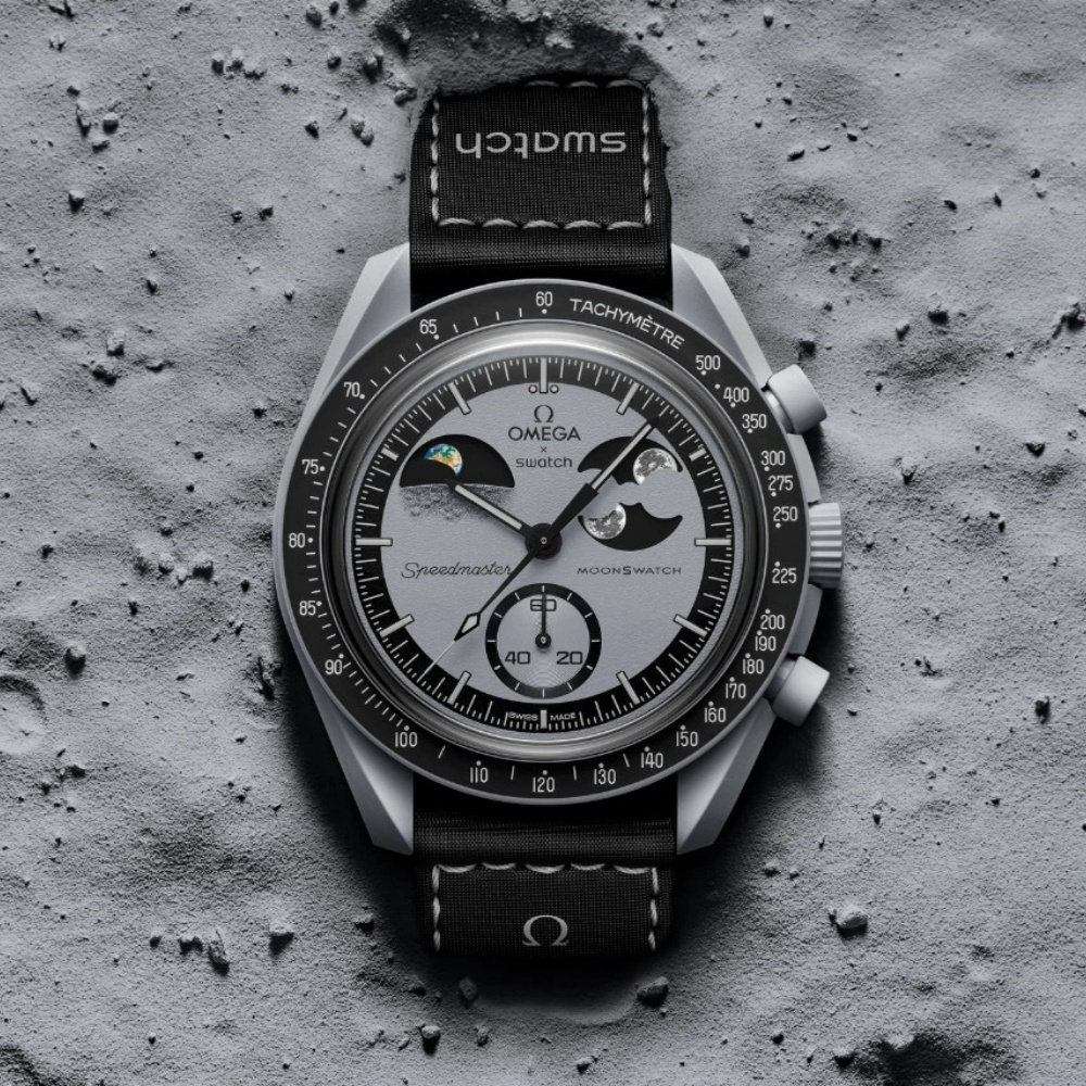 Marca De Luxo OMEGAS Swatch Série Relógio De Quartzo Snoopy Fase Da Lua Planetário Masculino Moldura De Temporização Ele