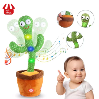 Alto-Falante Interativo Cactus Dancing Com Música Sonora Repete , Dança E Luzes