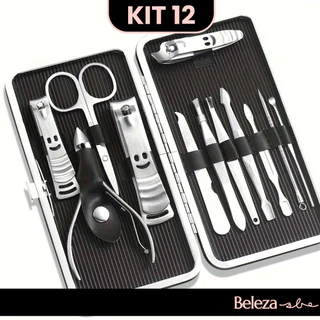 Kit De Manicure Portátil Com Cortador De Unhas , Pinça E Tesoura