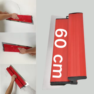 Desempenadeira 60cm Aço Inox com Lâmina Flexível Lisa Para Massa Corrida com Troca de Lâmina