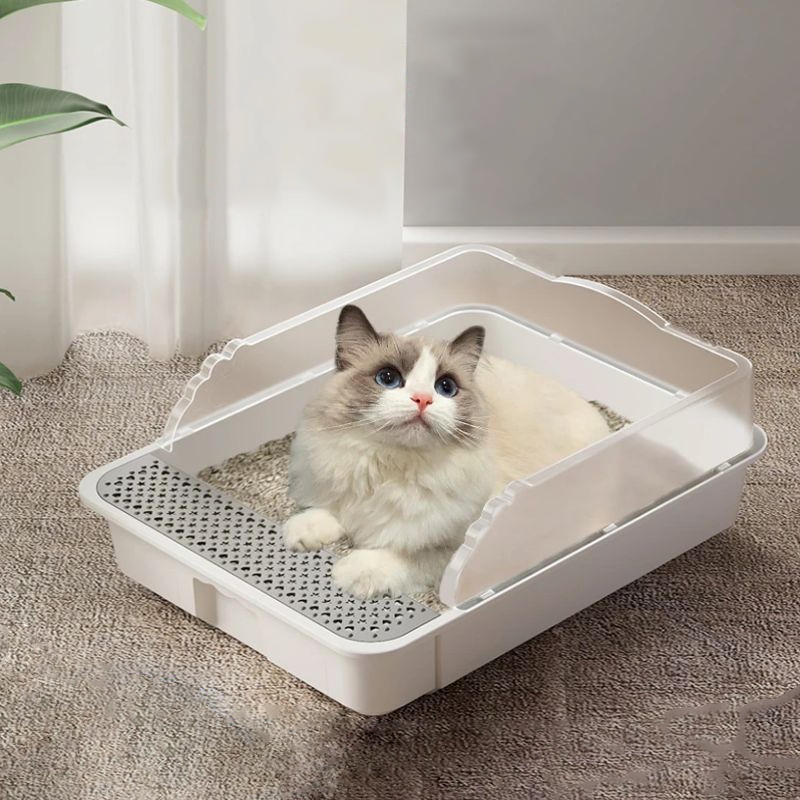 Caixa de areia para gatos grandes banheiro sanitario resistente furba Sandbox