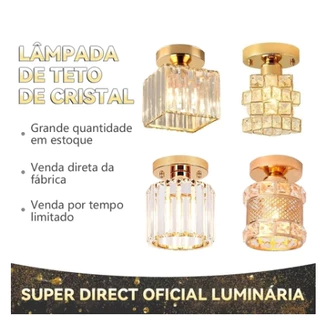 Candelabro Abajur De Cristal Simples Personalidade Criativa Iluminação De Casa Quarto Colunata Sala De Estar Jantar~