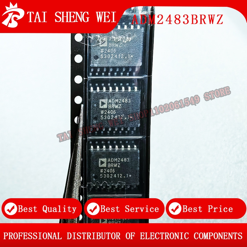 10 peças ADM2483BRWZ-REEL ADM2483BRW Transceptor Isolador Embalagem SOP ...