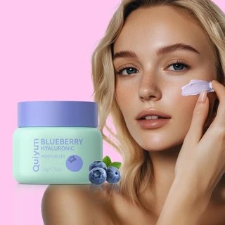 QUIYUM Blueberry Hidratante Hialurônico Brilhante E Suavizante Melhora A Barreira Da Pele Hidratação Profunda 50g em Oferta na Shopee