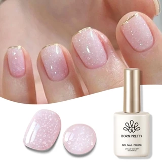 BORN PRETTY Floco De Neve Rosa Gel Unha Polonês Glitter Lantejoulas Nail Art Manicure DIY Suprimentos De Unhas Verniz 15